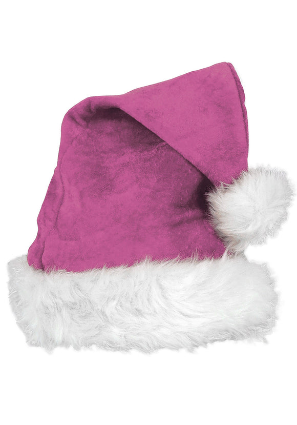 Pink Velvet Deluxe Santa Hat
