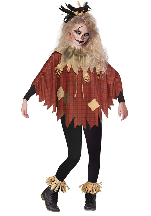 Kid's Scary Scarecrow Poncho