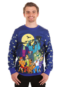Adult Scooby-Doo Glow-in-the-Dark Halloween Sweatshirt