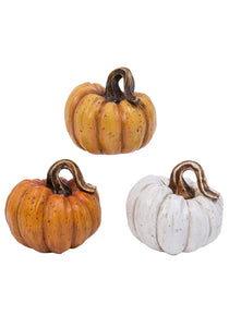 4" Set of 3 Resin Pumpkins