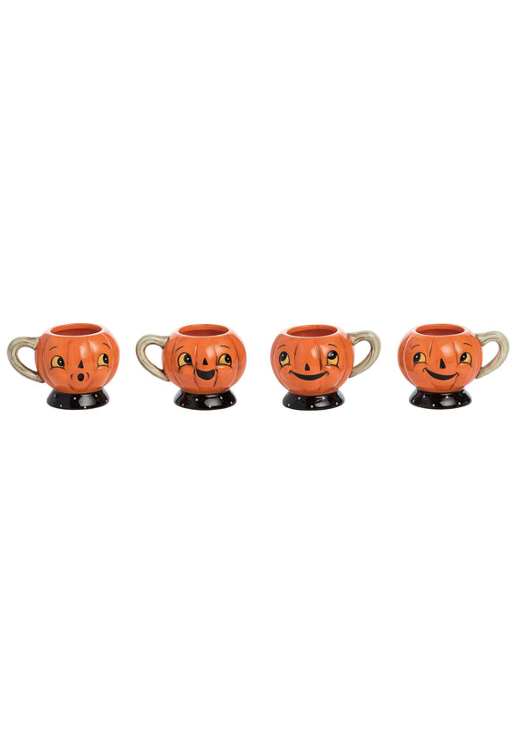 Johanna Parker Set of 4 Jack-O-Lantern Mugs