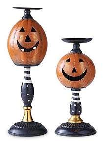 Two Jack O Lantern Candleholders