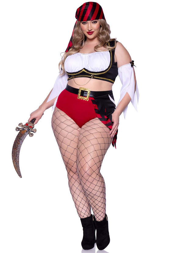 Women's Plus Sexy Wicked Pirate Wench Costume