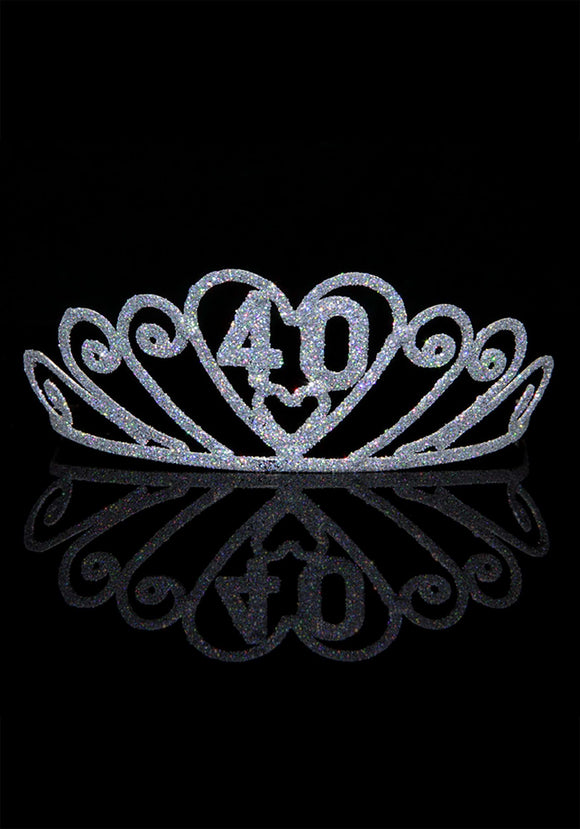 40 Silver Sparkle Tiara