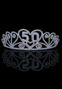 Silver 50 Celebration Sparkle Tiara