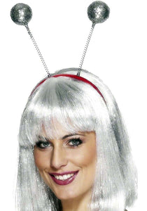 Silver Alien Glitter Ball Boppers Accessory