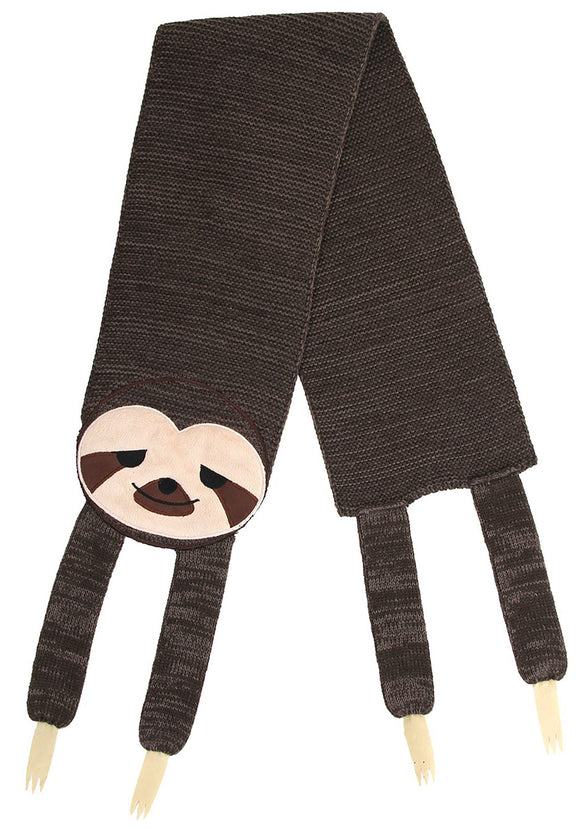 Knit Sleepy Sloth Scarf