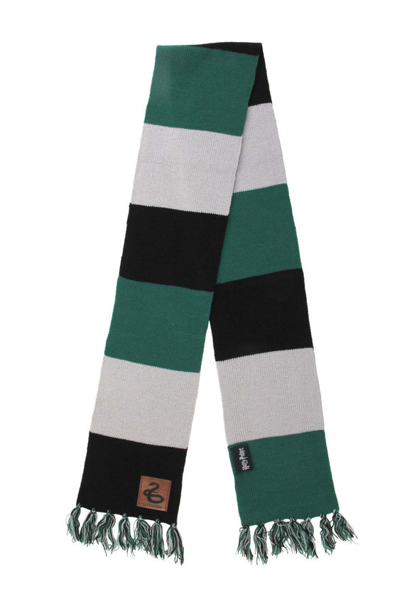 Harry Potter Slytherin Patch Striped Scarf