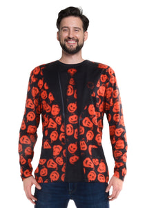 SNL David S Pumpkins Long Sleeve Suit Costume Tee