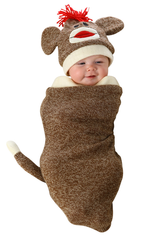 Sock Monkey Newborn Bunting Costume | Warm Costume