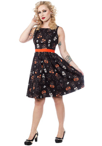 Sourpuss Black Cats Halloween Women's Shift Dress