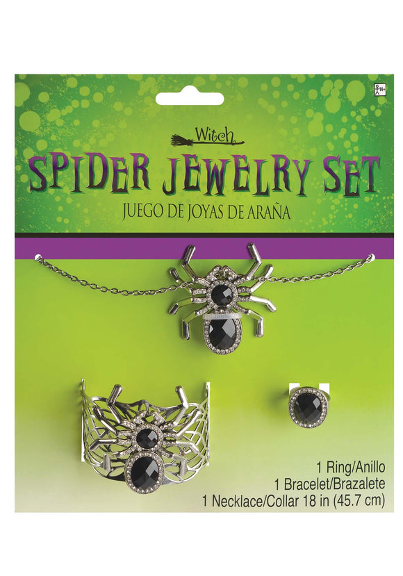 Gothic Spider Jewelry Set