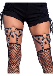 Studded Thigh High Spider Garter