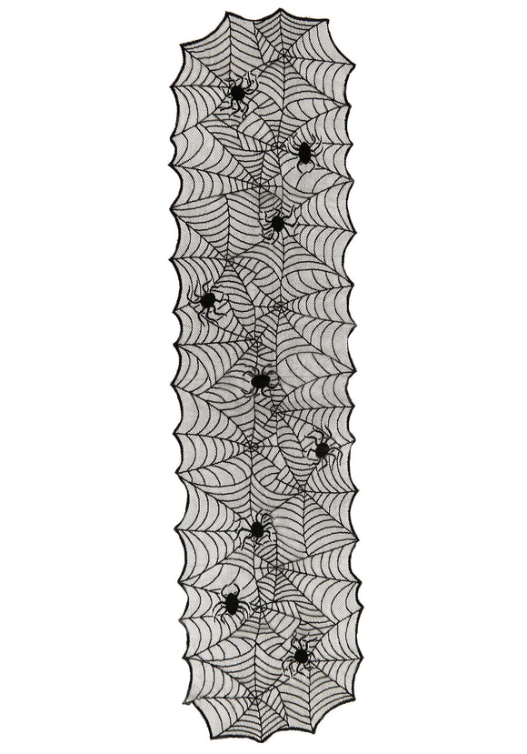 Spider Web Table Runner Halloween Decoration