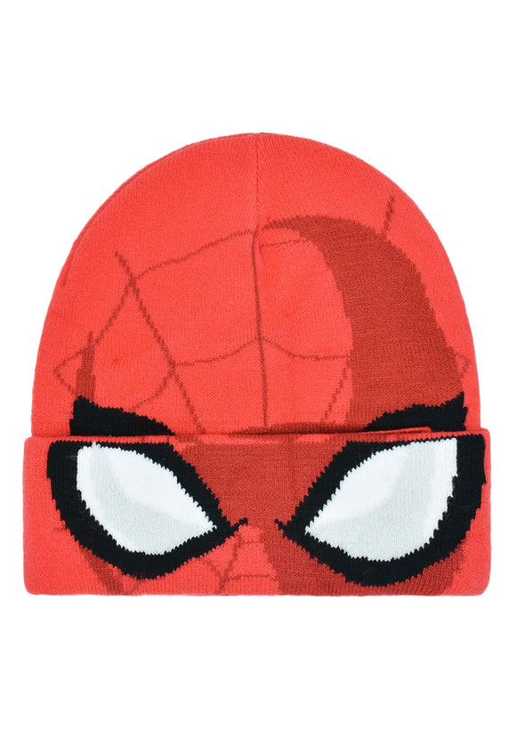 Spiderman Roll Down Knit Beanie Hat
