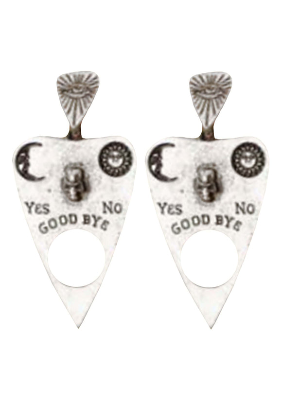 Metallic Spirit Board Costume Earrings