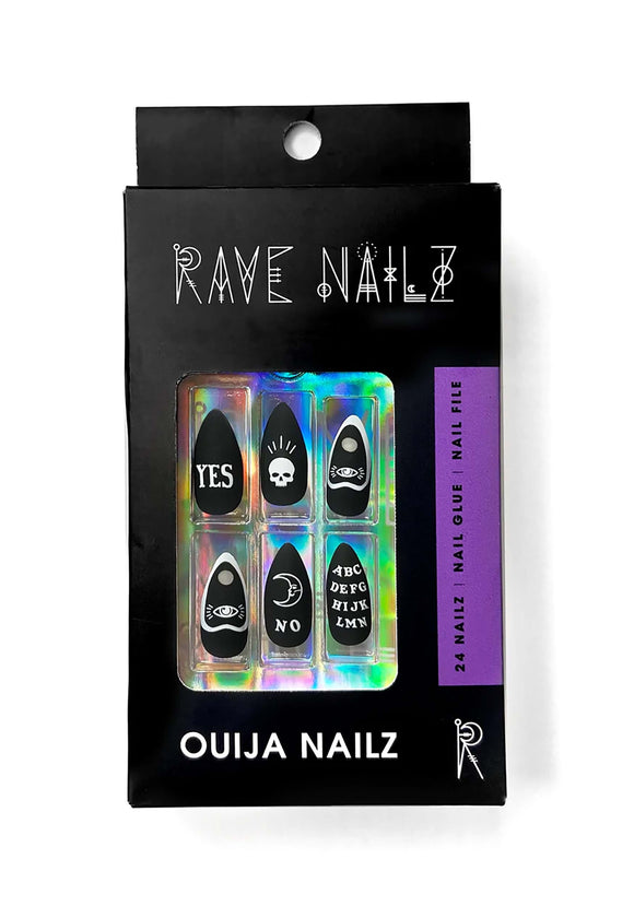 Press On Black Spirit Board Nails Kit