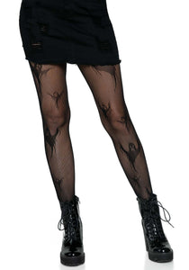 Spooky Ghost Net Women's Tights