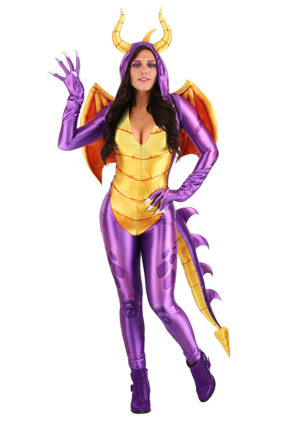 Women's Spyro the Dragon Costume Jumpsuit