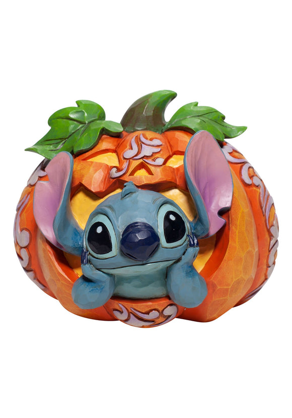 Stitch in Jack O Lantern Statue