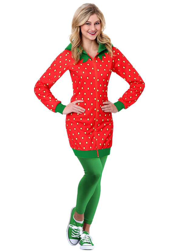 Strawberry Fruit Hoodie Dress Costume