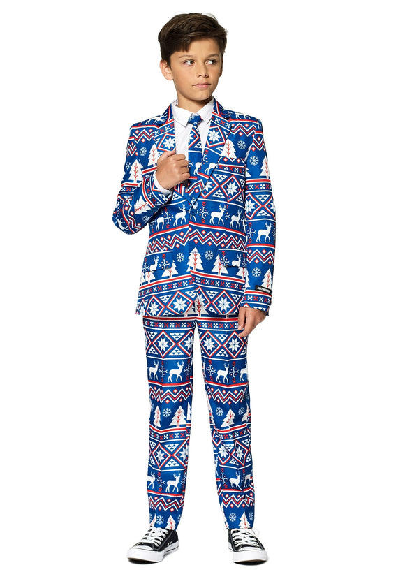Boy's Suitmeister Christmas Blue Nordic Boy's Suit