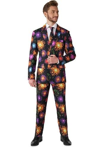 Suitmeister Mens Fireworks Black Suit