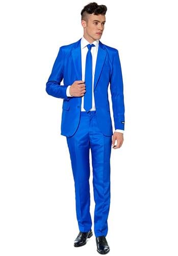 Suitmeister Solid Blue Mens Suit