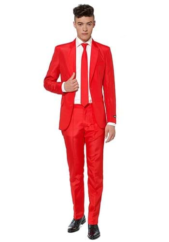 Suitmeister Mens Solid Red Suit