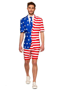 Suitmeister Mens Summer USA Flag Suit