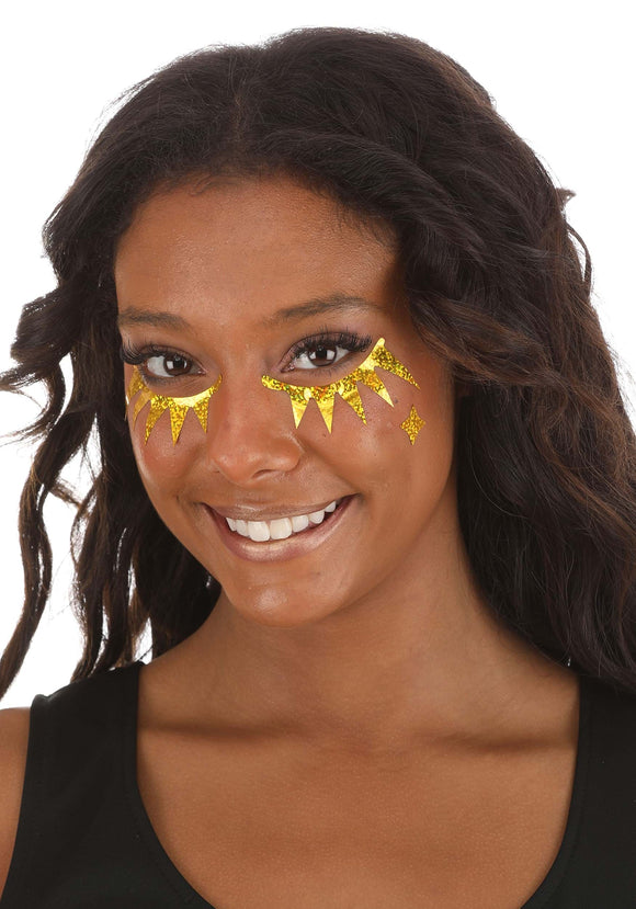 Sunshine Gold Sparkle Holographic Face Decals