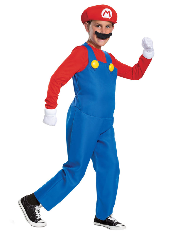 Nintendo Super Mario Brothers Boys Mario Deluxe Costume