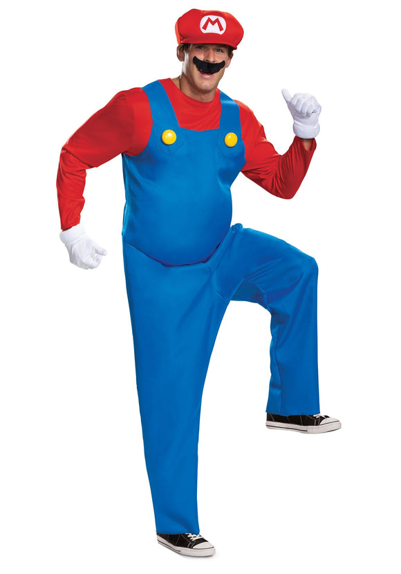 Nintendo Super Mario Brothers Mens Mario Deluxe Costume