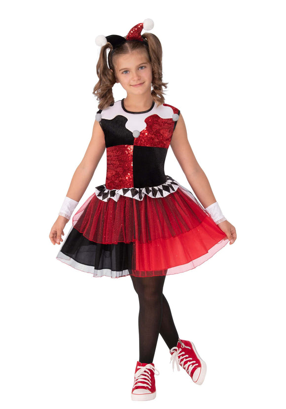 Super Villains Girl's Harley Quinn Costume