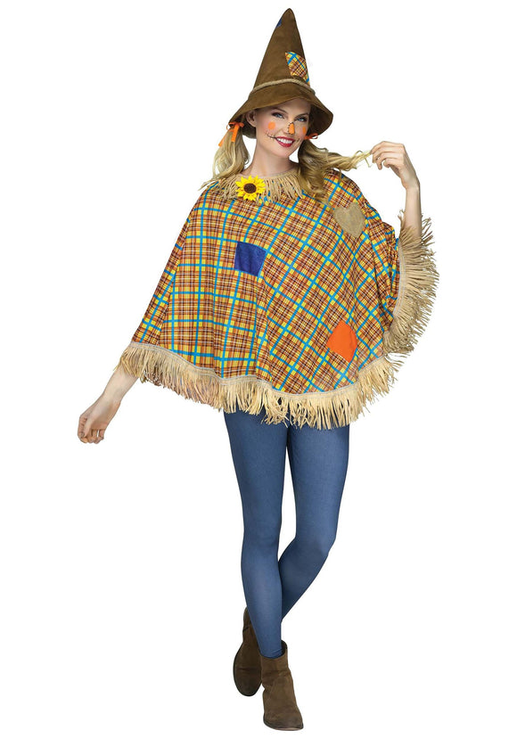 Sweet Scarecrow Poncho for Adults