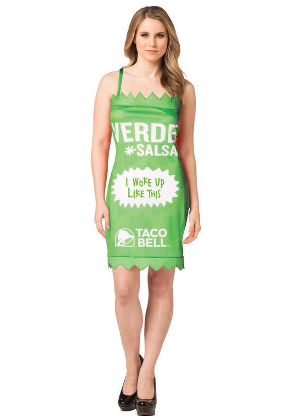 Womens Taco Bell Verde Taco Bell Sauce Packet Costume