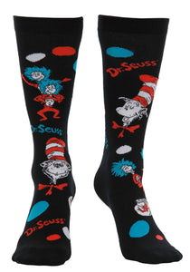 The Cat In The Hat Pattern Socks for Adults