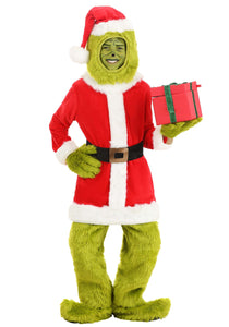 The Grinch Santa Open Face Kids Costume