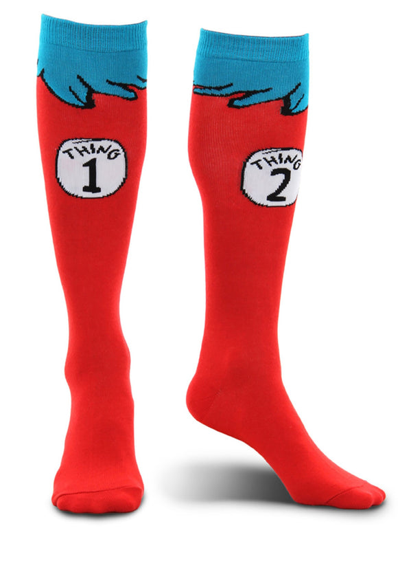 Adult Thing 1 & 2 Costume Socks