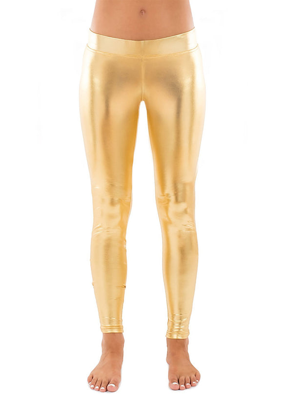 Tipsy Elves Gold Women's Leggings