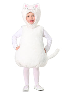 Bubble Body White Kitty Costume for a Toddler