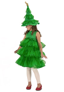 Glitter Christmas Tree Costume for Toddlers/Girls