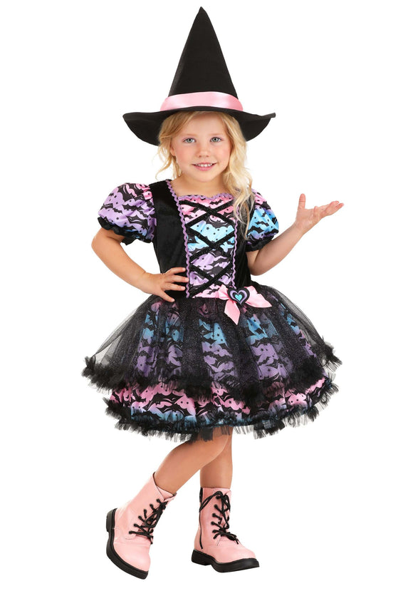 Toddler Pastel Tutu Witch Girl's Costume
