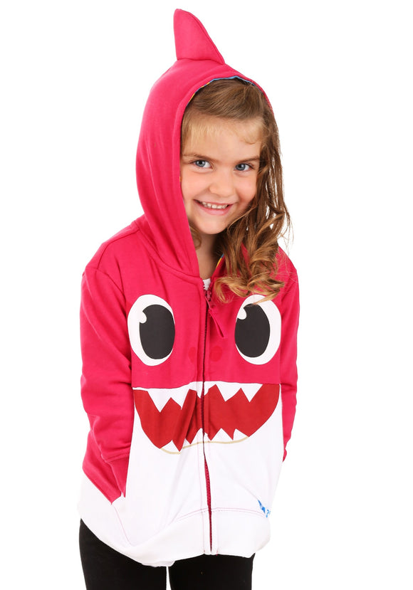 Toddler Baby Shark Pink Costume Hoodie