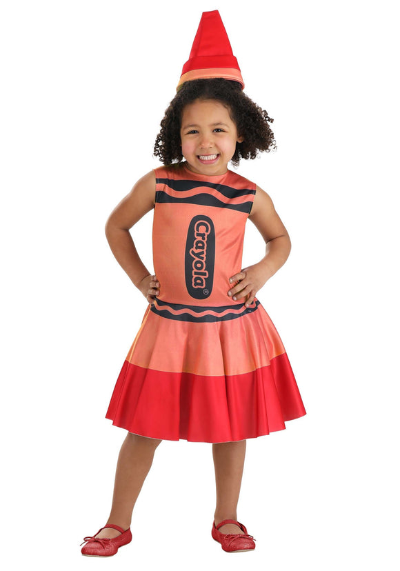 Toddler Red Crayon Costume Dress for Girl's