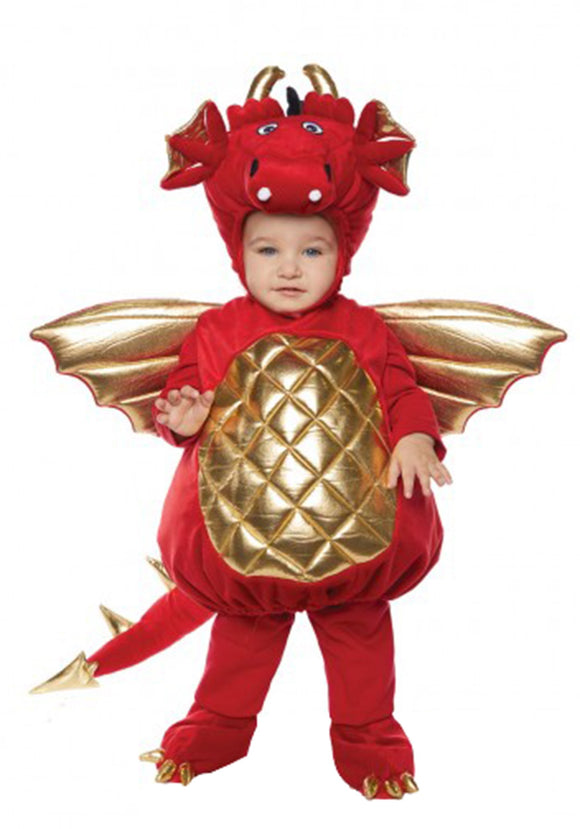 Cute Toddler Red Dragon Bubble Costume