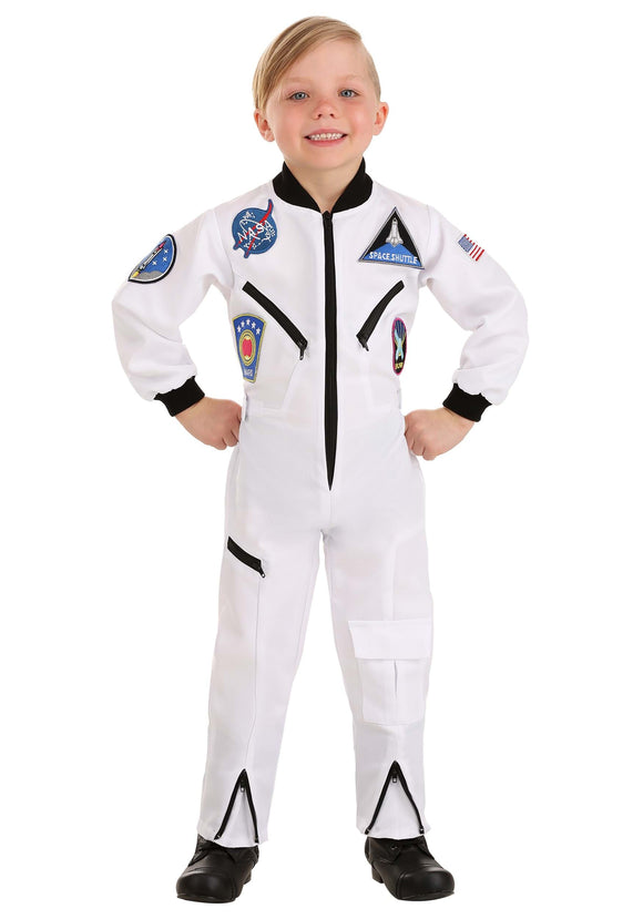 White Astronaut Jumpsuit Toddler Costume