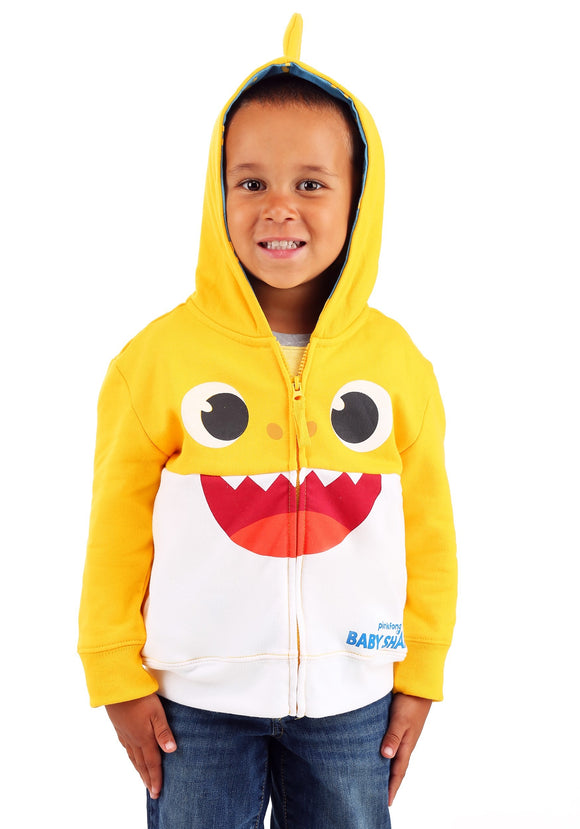 Toddlers Yellow Baby Shark Costume Hoodie