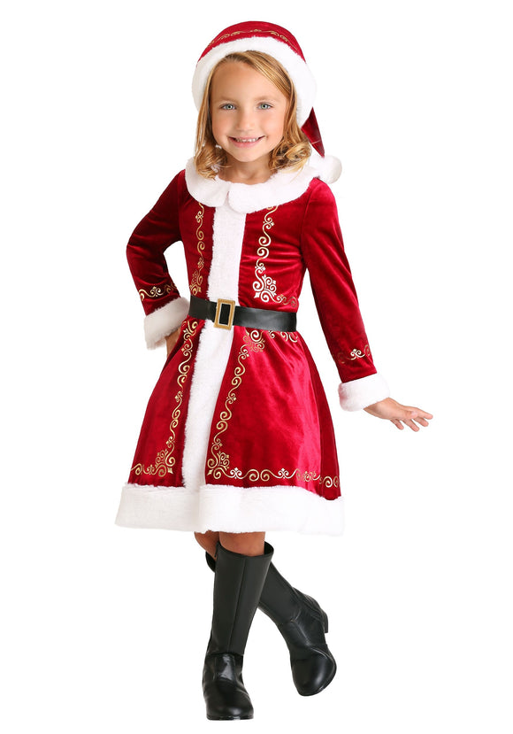 Toddler Girl's Santa Dress Costume