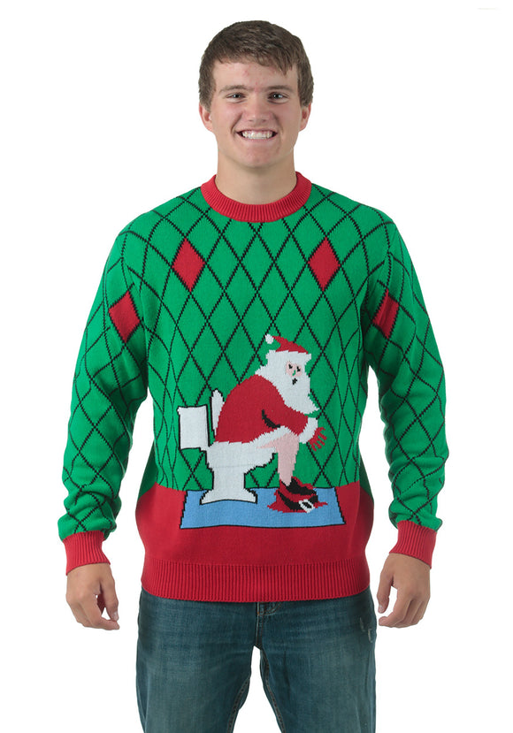 Toilet Santa Ugly Christmas Sweater